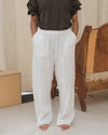BASERANGE French linen cotton FOLIO casual pants soft and comfortable BAS-TRFO-LC-SU25-UNDYED